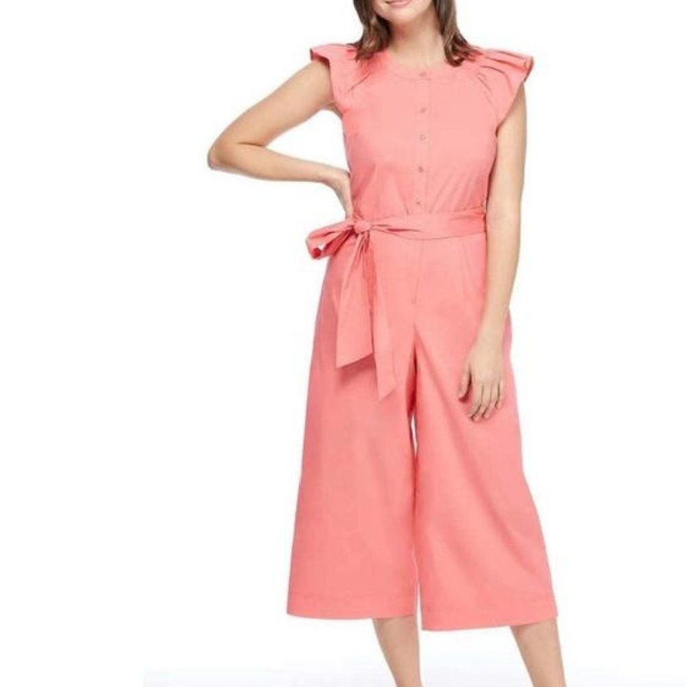 Gal meets Glam Collection Flutter-Sleeve Jumpsuit Romper Outfit Easter Spring